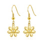 Gold Plated Daisy Drop Earrings