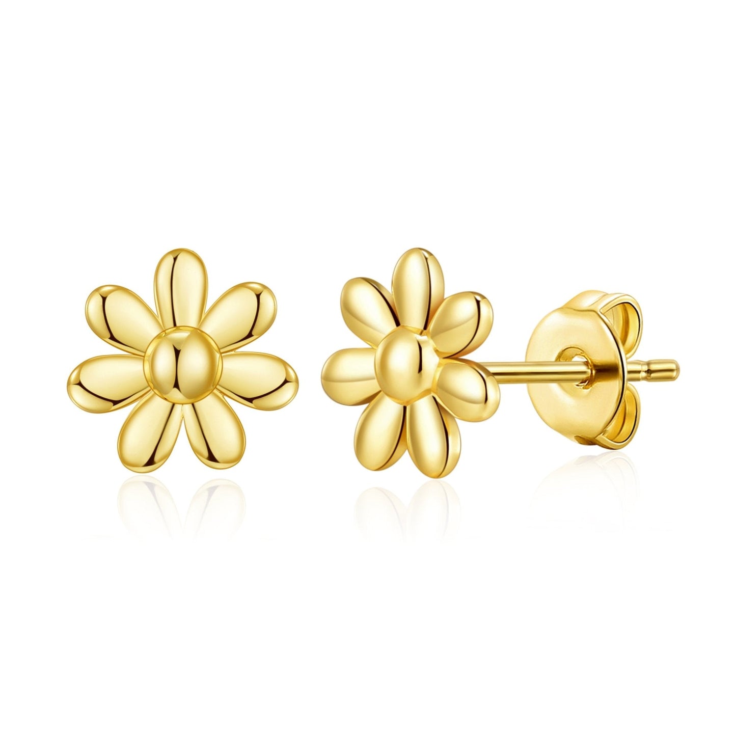 Gold Plated Daisy Earrings
