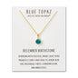 Gold Plated December (Blue Topaz) Birthstone Necklace Created with Zircondia® Crystals