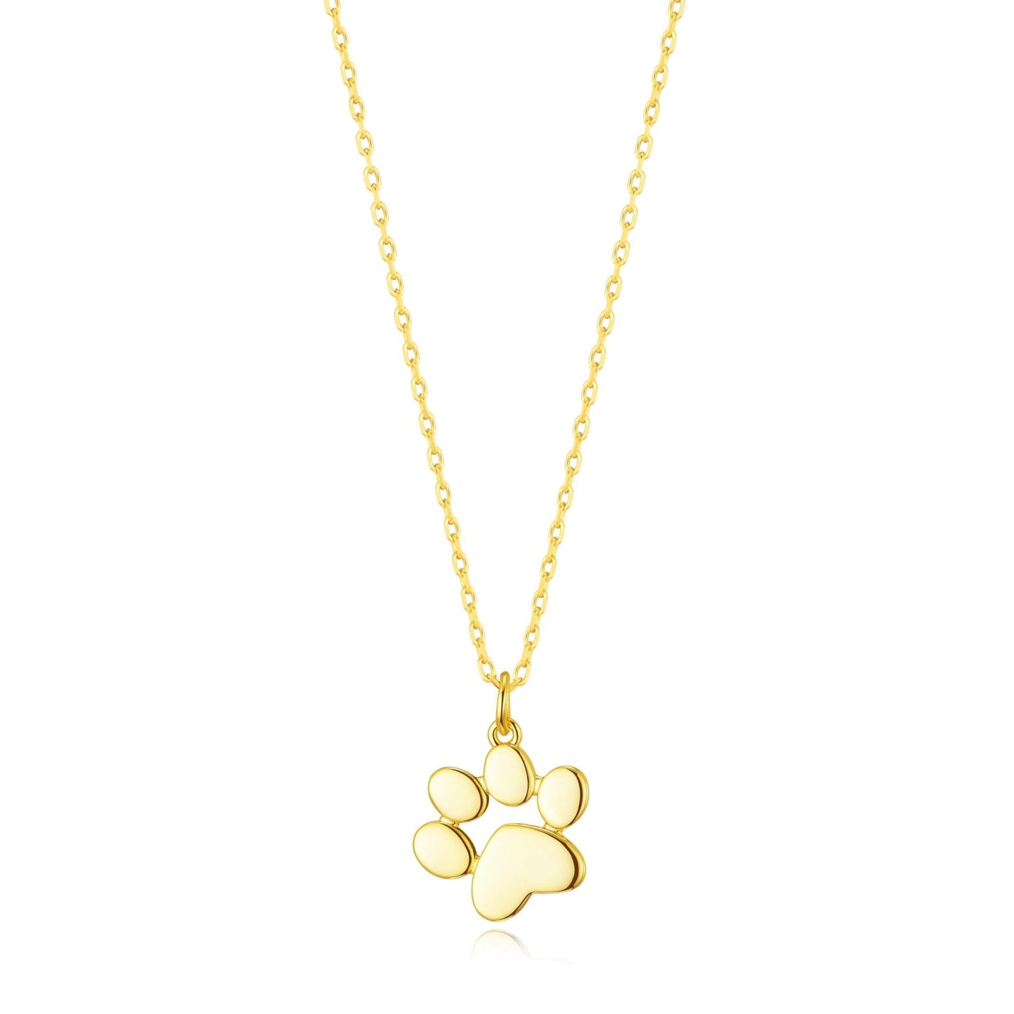 Gold Plated Dog Paw Necklace