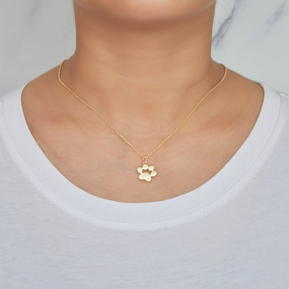 Gold Plated Dog Paw Necklace