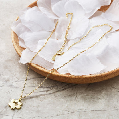 Gold Plated Dog Paw Necklace