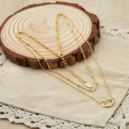 Gold Plated Double Layered Circle Necklace