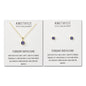Gold Plated February (Amethyst) Birthstone Necklace & Earrings Set Created with Zircondia® Crystals