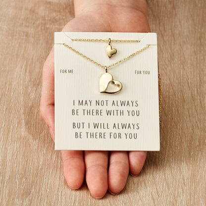 18k Gold Plated For Me For You Piece of My Heart Necklace Set