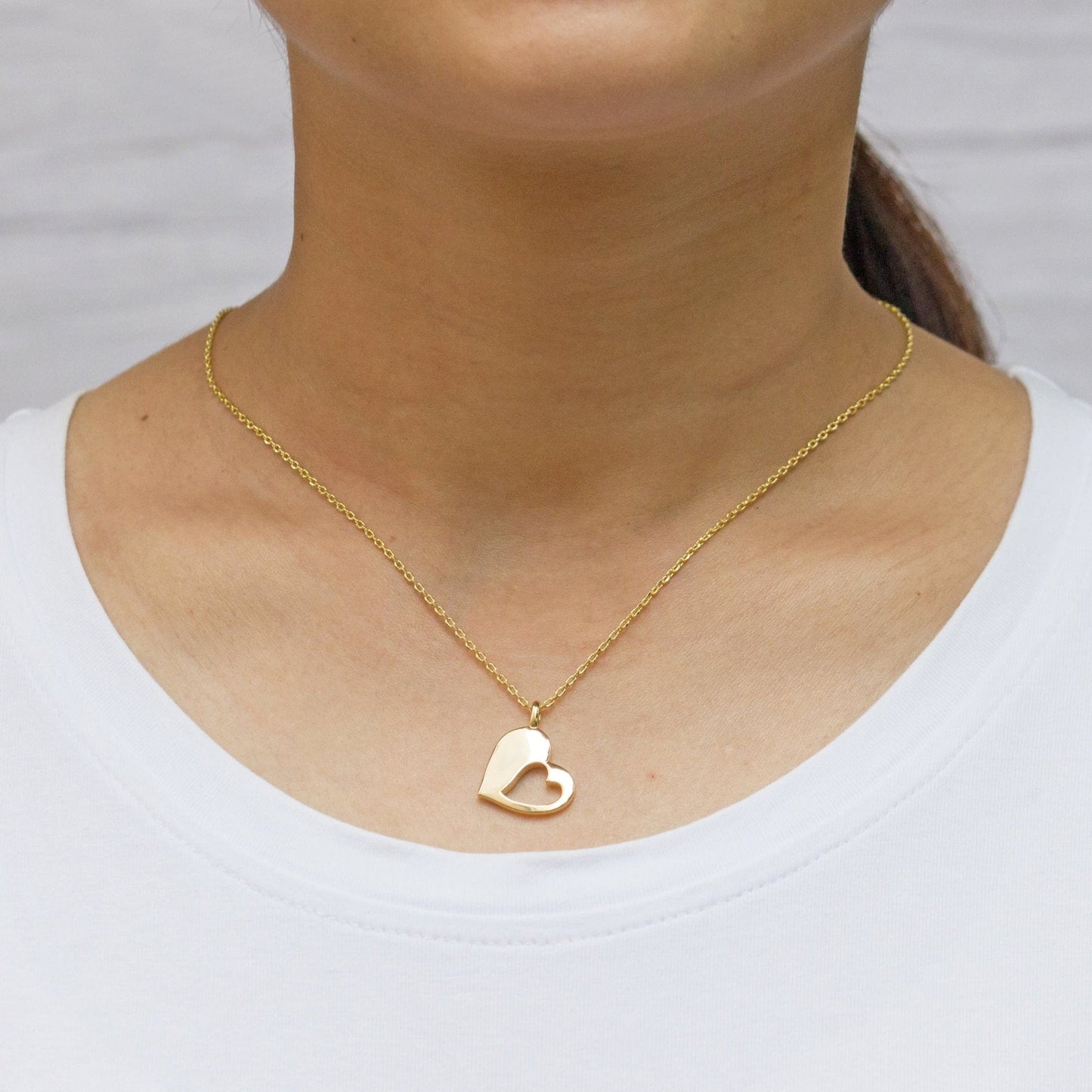 Gold Plated For Me For You Piece of My Heart Necklace Set