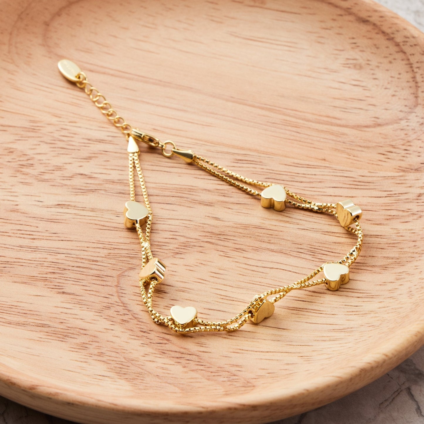 Gold Plated Heart Bracelet