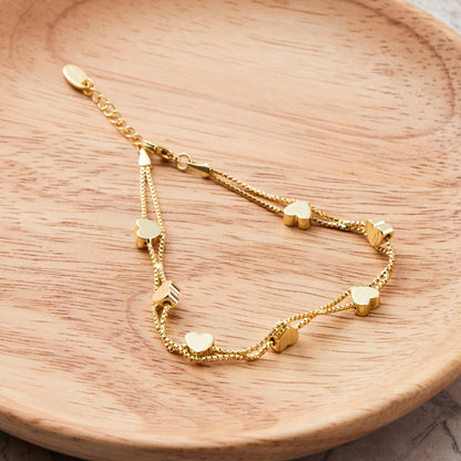 Gold Plated Heart Bracelet