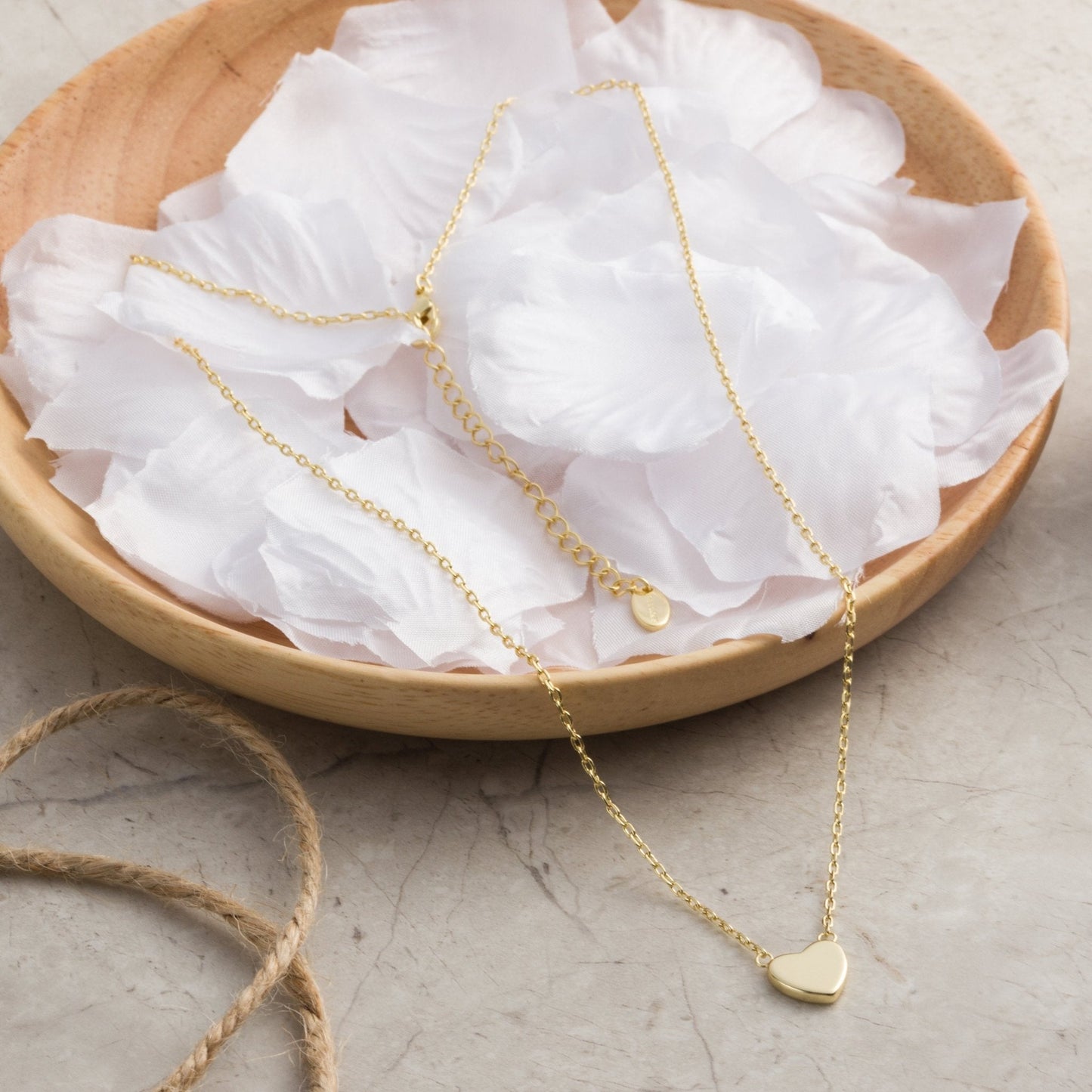 18k Gold Plated Heart Necklace with Quote Card