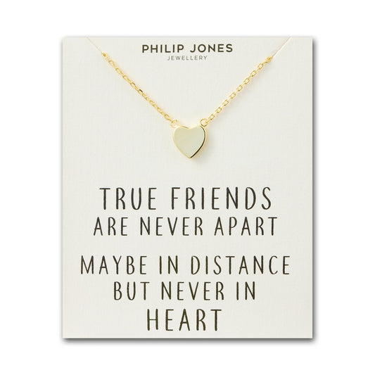 Gold Plated Heart Necklace with Quote Card