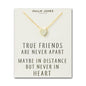 Gold Plated Heart Necklace with Quote Card