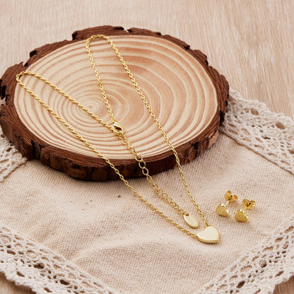 Gold Plated Heart Set