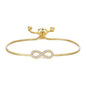 Gold Plated Infinity Friendship Bracelet Created with Zircondia® Crystals