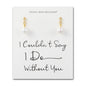 Gold Plated I Couldn't Say I Do Without You Infinity Pearl Drop Bridal Earrings with Zircondia® Crystals