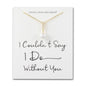 Gold Plated I Couldn't Say I Do Without You Infinity Pearl Bridal Drop Necklace with Zircondia® Crystals