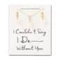 Gold Plated I Couldn't Say I Do Without You Infinity Pearl Drop Bridal Set with Zircondia® Crystals
