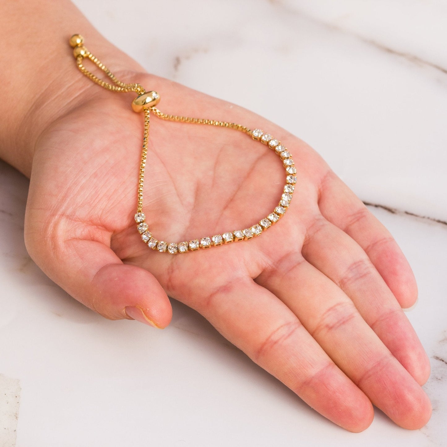 Gold Plated I Couldn't Say I Do Without You Solitaire Bridal Bracelet Created with Zircondia® Crystals