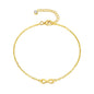 Gold Plated Infinity Anklet Created with Zircondia® Crystals