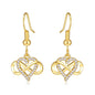Gold Plated Infinity Heart Drop Earrings Created with Zircondia® Crystals