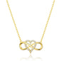 Gold Plated Infinity Heart Necklace Created with Zircondia® Crystals