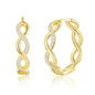 Gold Plated Infinity Hoop Earrings Created with Zircondia® Crystals