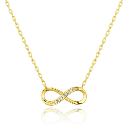 Gold Plated Infinity Pendant Necklace Created with Zircondia® Crystals
