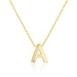 Gold Plated Initial Necklace Letter A Created with Zircondia® Crystals