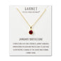 Gold Plated January (Garnet) Birthstone Necklace Created with Zircondia® Crystals
