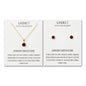 Gold Plated January (Garnet) Birthstone Necklace & Earrings Set Created with Zircondia® Crystals