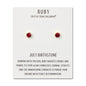 Gold Plated July (Ruby) Birthstone Earrings Created with Zircondia® Crystals