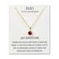 Gold Plated July (Ruby) Birthstone Necklace Created with Zircondia® Crystals