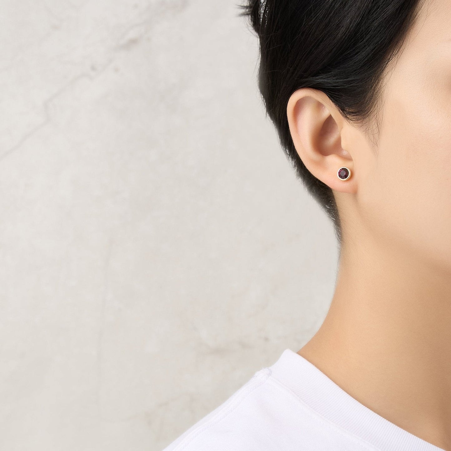18k Gold Plated June (Alexandrite) Birthstone Earrings Created with Zircondia® Crystals