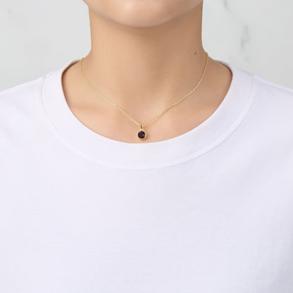 Gold Plated June (Alexandrite) Birthstone Necklace & Earrings Set Created with Zircondia® Crystals