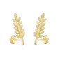 Gold Plated Leaf Earrings