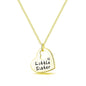 Gold Plated Little Sister Heart Necklace Created with Zircondia® Crystals