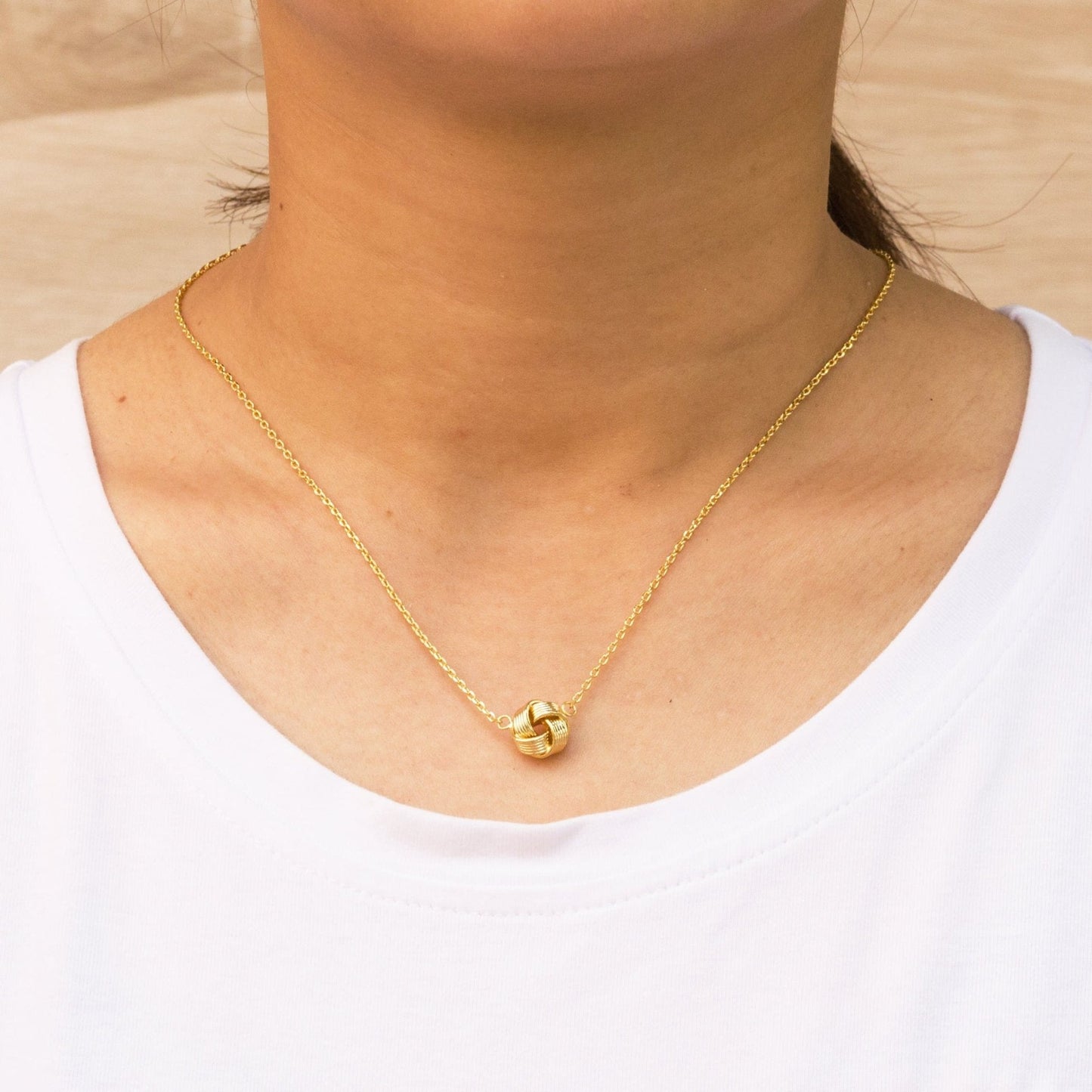 18k Gold Plated Love Knot Necklace