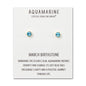 Gold Plated March (Aquamarine) Birthstone Earrings Created with Zircondia® Crystals