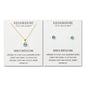 Gold Plated March (Aquamarine) Birthstone Necklace & Earrings Set Created with Zircondia® Crystals