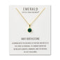 Gold Plated May (Emerald) Birthstone Necklace Created with Zircondia® Crystals