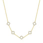 Gold Plated Multi Clover Necklace Created with Zircondia® Crystals
