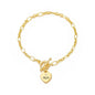 Gold Plated Mum Charm Bracelet Created with Zircondia® Crystals