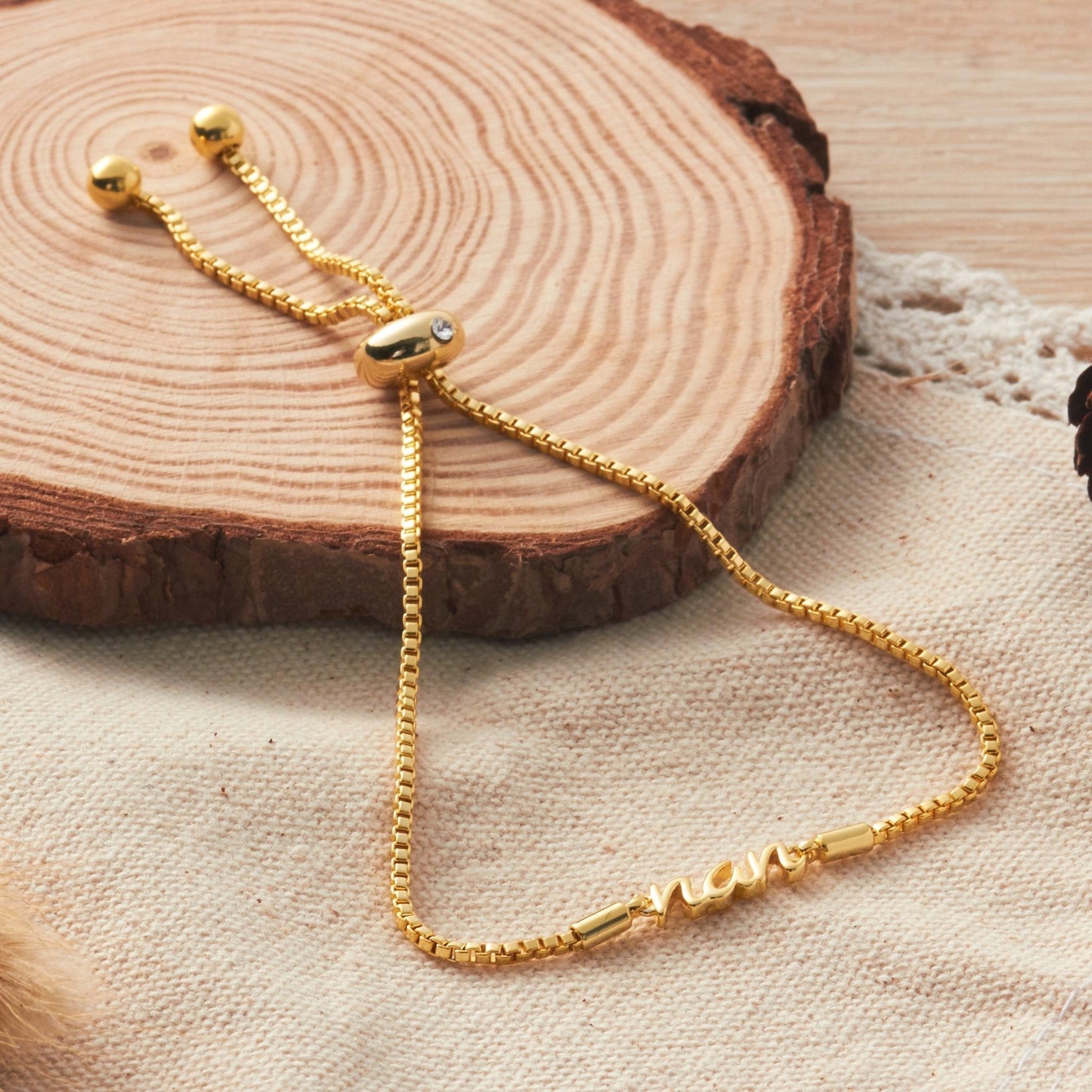 Gold Plated Nan Bracelet Created with Zircondia® Crystals