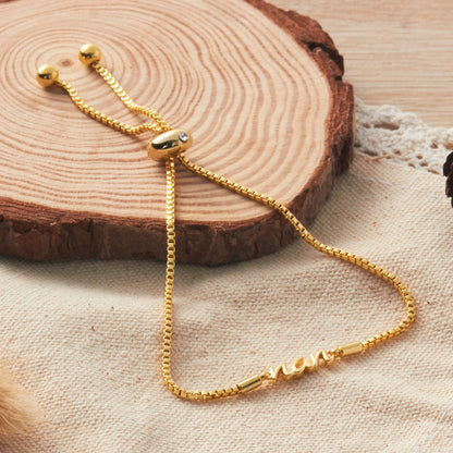 Gold Plated Nan Bracelet Created with Zircondia® Crystals