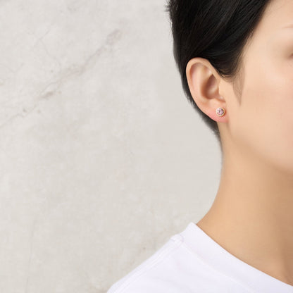 Boucles d'oreilles en plaqué or 18 carats avec pierre de naissance d'octobre (tourmaline) créées avec des cristaux Zircondia®