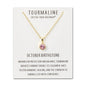 Gold Plated October (Tourmaline) Birthstone Necklace Created with Zircondia® Crystals