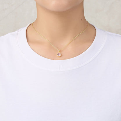 Gold Plated October (Tourmaline) Birthstone Necklace & Earrings Set Created with Zircondia® Crystals