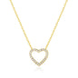 Gold Plated Open Heart Necklace Created with Zircondia® Crystals