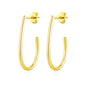 Gold Plated Oval Hoop Earrings