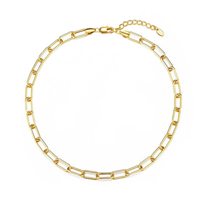 Gold Plated Paperclip Necklace