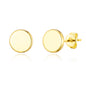 Gold Plated Round Dot Stud Earrings